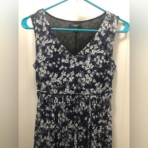 Blue and white floral dress